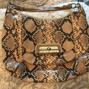 Snakeskin Coach Kristin handbag